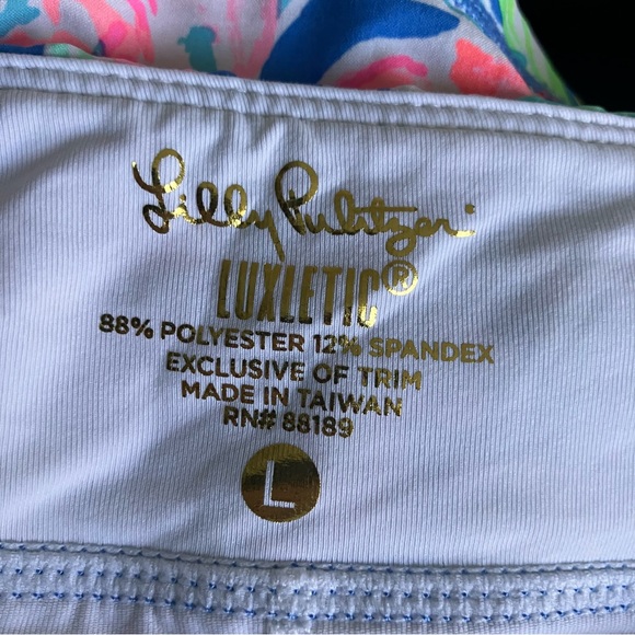 Lilly Pulitzer Luxletic Aila Skort Bennet Blue Surf Gypsea Swim Skirt Sz Large - Picture 12 of 13